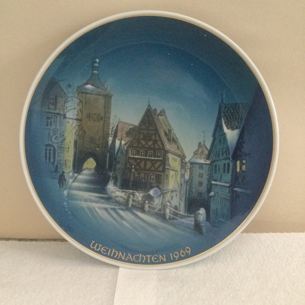 Rosenthal Germany Weihnachten Christmas 1969 Porcelain Collector Plate 9" diamet